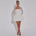 Sequin Lace-Up Backless Mini Dress